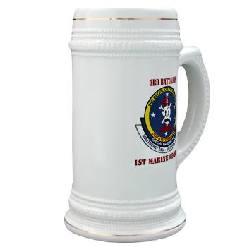3B1M - M01 - 03 - 3rd Battalion - 1st Marines with Text - Stein - Click Image to Close